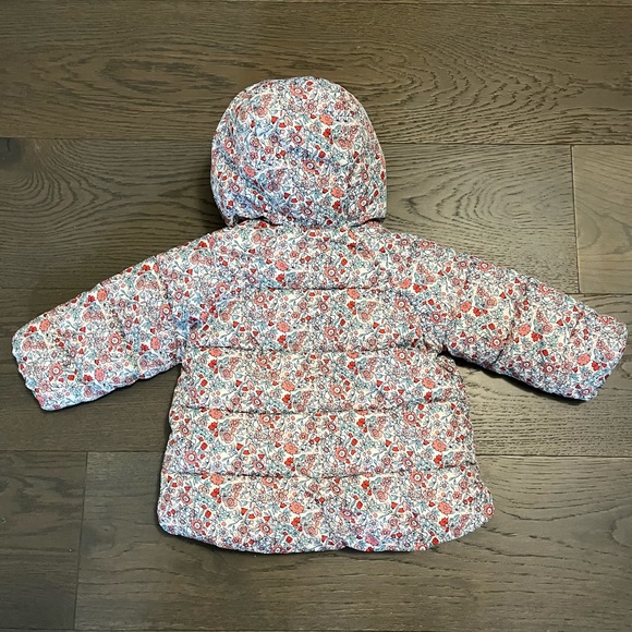 Gap floral warm fleece lined jacket 12-18M EUC - Picture 4 of 5